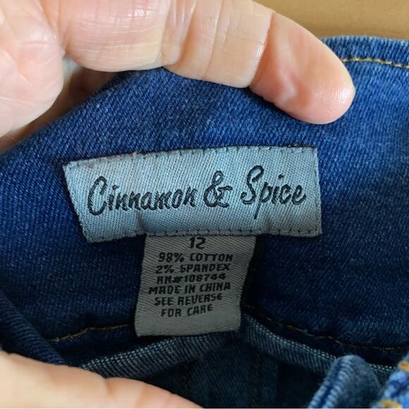 Vintage Womens Jean Skirt Sz 12 Blue Western Cottage Y2K Pleated‎ Patch Pockets - Picture 5 of 6